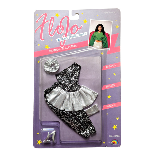 Flo Jo Fashion Doll Glamour Collection Outfit: Item #2512 (Silver & Black)